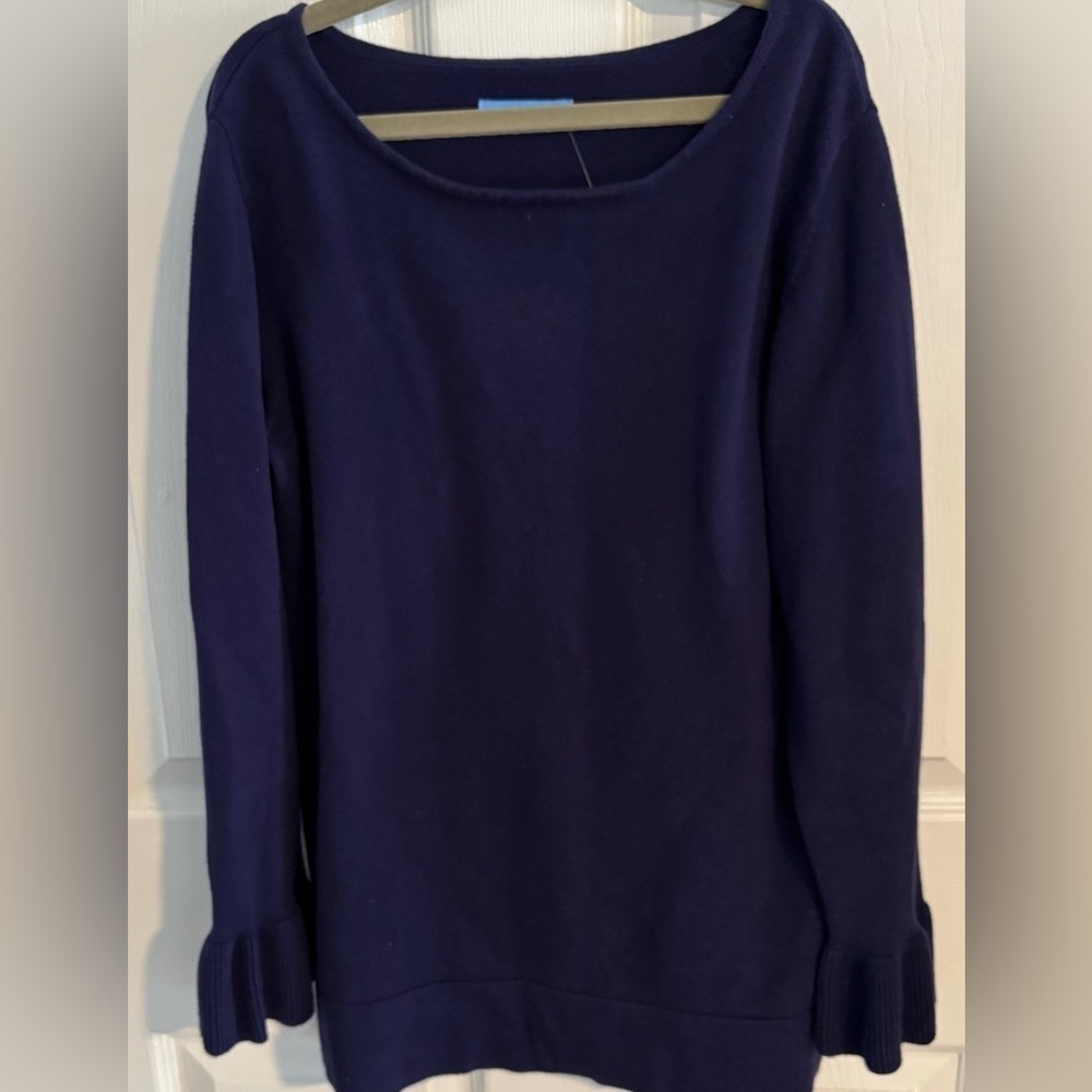 Burgess, cotton/cashmere blend sweater. S hippie chic, bell sleeves, Quiet Lux - Picture 1 of 4